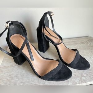 black heels with ankle strap